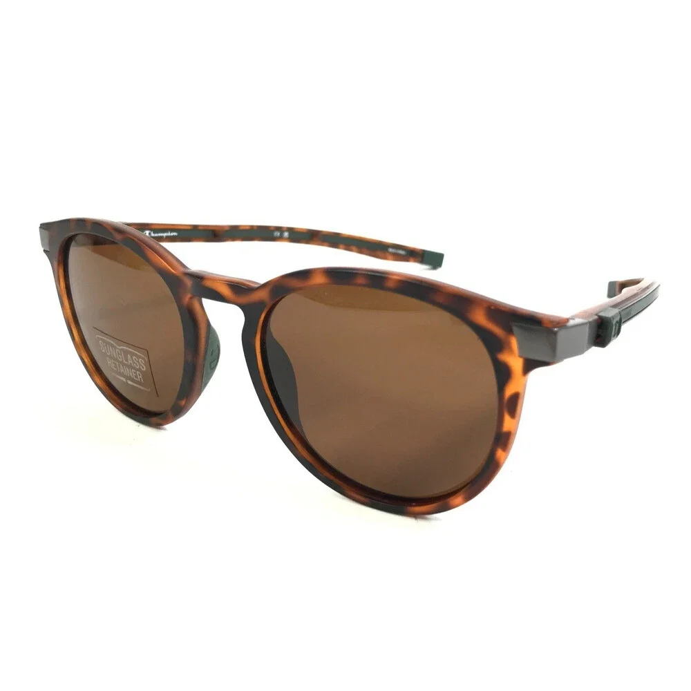 Champion Sunglasses SWIFT C02 Black Tortoise Frames with Brown Polarized Lenses
